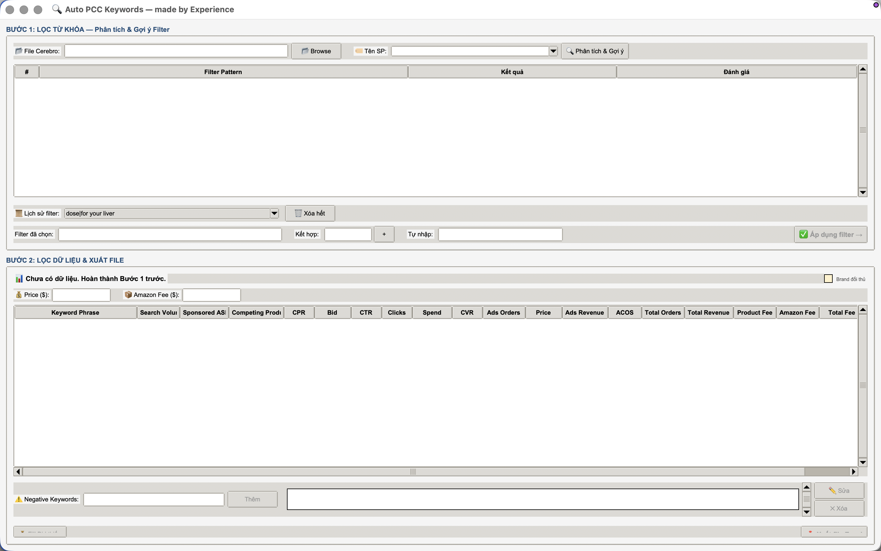 PPC Keyword Filter